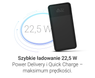 Silver Monkey Powerbank Smart 20 000 mAh 22.5W Czarny - 1481431 - zdjęcie 4